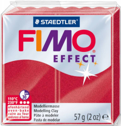 Пластика Effect, Рубіново-червона металік, 57г, Fimo