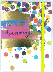 Блокнот на гумці 175x127mm, 78 л, 70г, чист.лист, тв.обкл.You are amazing