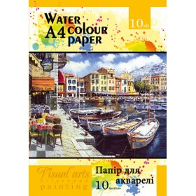 Фото - Папір для акварелі А4 10 аркушів (200г/м2) в п/п ПАКЕТІ ( ПА4110Е (ящ.100) 26033 Фото - Папір для акварелі А4 10 аркушів (200г/м2) в п/п ПАКЕТІ ( ПА4110Е (ящ.100) 26033