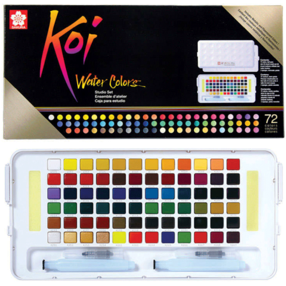 Фото - Набір акварелі KOI SKETCH BOX, 72шт, Sakura 61574 Фото - Набір акварелі KOI SKETCH BOX, 72шт, Sakura 61574