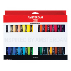 Фото - Набір акрилових фарб, AMSTERDAM STANDARD, 24*20 мл, Royal Talens 50305 Фото - Набір акрилових фарб, AMSTERDAM STANDARD, 24*20 мл, Royal Talens 50305