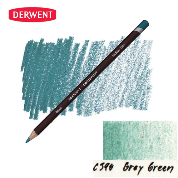 Фото - Олівець кольоровий Coloursoft (С390), Сіро-зелений, Derwent 57232 Фото - Олівець кольоровий Coloursoft (С390), Сіро-зелений, Derwent 57232
