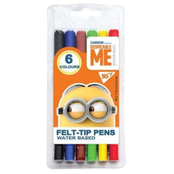 Фломастери YES 6 кол. "Minions"