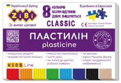 Фото - Пластилін CLASSIC 8 кольорів, 160г, KIDS Line 62378 Фото - Пластилін CLASSIC 8 кольорів, 160г, KIDS Line 62378