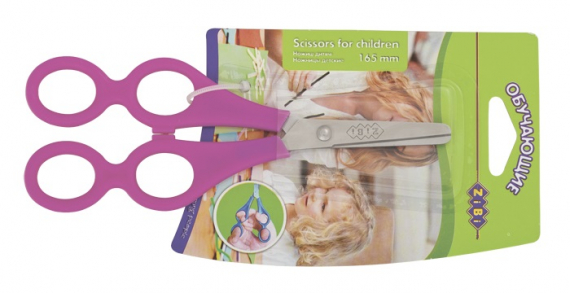 Фото - Ножиці навчаючі 165мм, з лінійкою, рожевий ZiBi 9248 Фото - Ножиці навчаючі 165мм, з лінійкою, рожевий ZiBi 9248