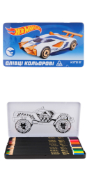 Олівці кол. тригран, 12 шт., мет.пенал HW