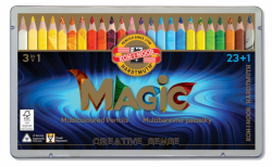 Фото - Кольорові олівці ' KIN ' Magic, 23 цкол.+блендер метал.уп. 10361 Фото - Кольорові олівці ' KIN ' Magic, 23 цкол.+блендер метал.уп. 10361