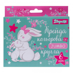 Фото - Крейда кольорова 1Вересня 'Bunny', 6 шт, JUMBO 62137