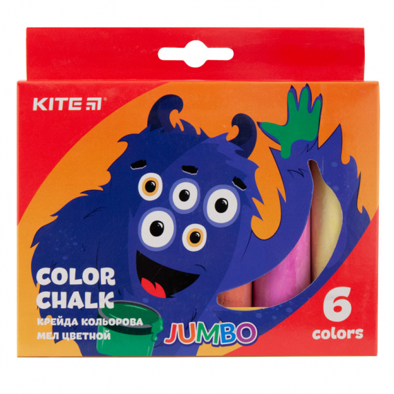 Фото - Крейда кольорова Jumbo, 6 кол. Jolliers 45015 Фото - Крейда кольорова Jumbo, 6 кол. Jolliers 45015