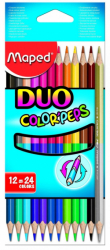 Олівці кольорові COLOR PEPS Duo, двосторонні 12шт./24 кол.