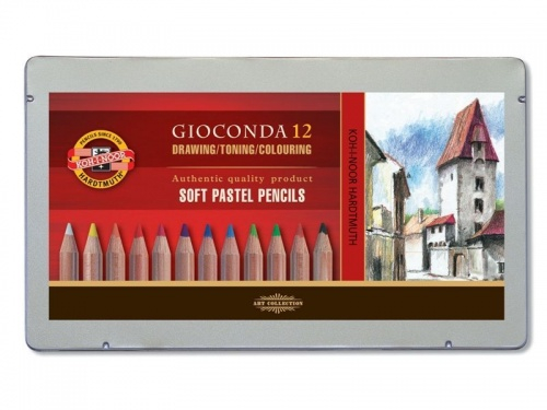 Фото - Олівці пастельні GIOCONDA 8827, набір 12кол.,мет.уп 33963 Фото - Олівці пастельні GIOCONDA 8827, набір 12кол.,мет.уп 33963