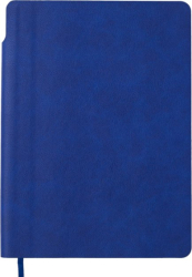 Фото - Блокнот діловий FRESH А5, 96 арк., клітинка, обкл. штучна шкіра, синій 57071 Фото - Блокнот діловий FRESH А5, 96 арк., клітинка, обкл. штучна шкіра, синій 57071