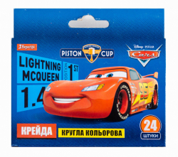 Фото - Мел цветной круглый 24 шт. 'Cars' (уп.12) 38347